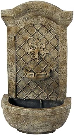 Sunnydaze Rosette 31 in. Outdoor Wall Water Fountain with Pump - Florentine by SunnydazeDecor