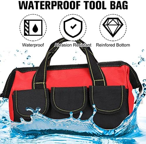 Sanwuta 3 Pack 16 Inch Tool Bags, Classic, Red - Image 4