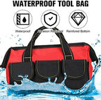 Sanwuta 3 Pack 18 Inch Tool Bags, Classic, Red - Image 3