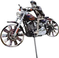 Skeleton Motorcycle Wind Spinner, 3D Kinetic Metal Skeleton Rider by Unknown