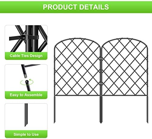 OUSHENG 19 Pack Decorative Garden Fence, Total 20ft(L) x 24in(H) - Image 3