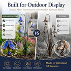 Triple Bluebells Garden Stake、Metal Garden Stake、Wind Chimes Yard Decor、Flamed Copper Decor、Rustic Farmhouse、Outdoor Lawn Patio Decor、Garden Gifts for Gardeners (1pcs Blue) - Image 6