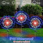 Tujoe 12 Pcs 4th of July Solar Firework Stake Lights 180 LED 8 Modes - Image 5