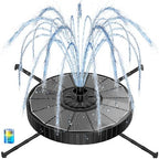 Yzert Solar Fountain with 2000mah Battery, 3-Level Adjustable Water Height, Rotating Rods, Works in Shadow, 7 Nozzles, 2026 3.5W Glass Outdoor Fountain Pump for Bird Bath, Garden, Pond, Flower Pot by Yzert