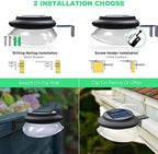 DBF Outdoor Solar Gutter Lights - Solar Fence Lights Outdoor Waterproof LED Deck Lighting Wall Mount Decorative Auto On/Off for Eaves Yard Garage Garden Deck Patio Railing (6 Pack) - Image 6