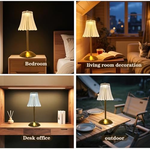 2 Pcs Cordless Rechargeable Table Lamp, Touch Dimming, 3 Color Modes - Image 6