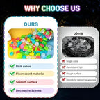 Colorful Glow-in-the-Dark Garden Stones - Solar Luminous Pebbles Night Guide Rocks Outdoor, Magical Glowing Stones for Garden Path, Walkway, Landscaping, Fish Tank Aquarium Decor (Blue,1000pcs) - Image 5