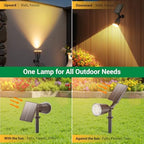 Solar Lights Outdoor Spot Light: 4 Pack 120°&180° Adjustable Bigger LED Solar Spot Lights Outdoor Waterproof - Landscape Lighting Spotlights for Garden, Yard, Pathway, Tree, Flag, Wall (Warm White) - Image 3