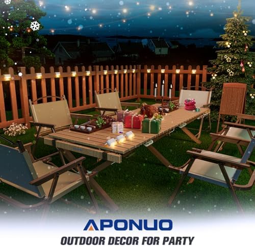 APONUO Solar Deck Lights 16 Pcs, Solar Step Lights Outdoor Waterproof Led Fence Light for Patio, Stairs, Garden Pathway (Warm White) - Image 5
