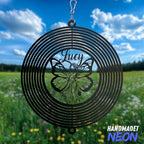 Personalized Wind Spinner Sublimation Hummingbird Custom Name Flowers Metal Art Laser Cut Design 3D Decor for Garden Yard Outdoor Indoor Lawn Patio Porch Birds Lover Presents (Fairy) - Image 3