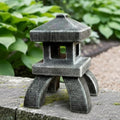 OLOMA Japanese Pagoda Garden Statue Concrete Zen Stone Outdoor Decor Buddhist Lantern Handmade Asian Yard Ornament Patio Lawn Sculpture Meditation Accent Gift by OLOMA