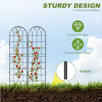 DoCred 4 Pack Garden Trellis for Climbing Plants, 59 Inch Metal Trellis - Image 4
