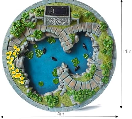 Kai Dream Fairy Garden Pond Decoration - Solar Miniature Fairy Garden Figurines & Accessories, Serenity Theme Outdoor Garden Ornament for Patio, Yard, Housewarming Gift - Image 2