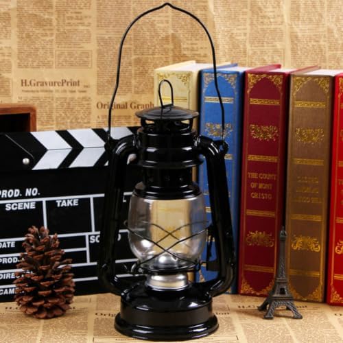 2pcs Vintage Classical Portable Kerosene Lantern, Iron and Glass - Image 4