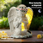 Solar Angel Garden Statue, Outdoor Decor, Cemetery Decorations for Grave – Praying Angel Figurines with LED Light for Outdoor Lawn, Yard, Patio Decor, Memorial Gifts for Women, Mom and Grandma - Image 4