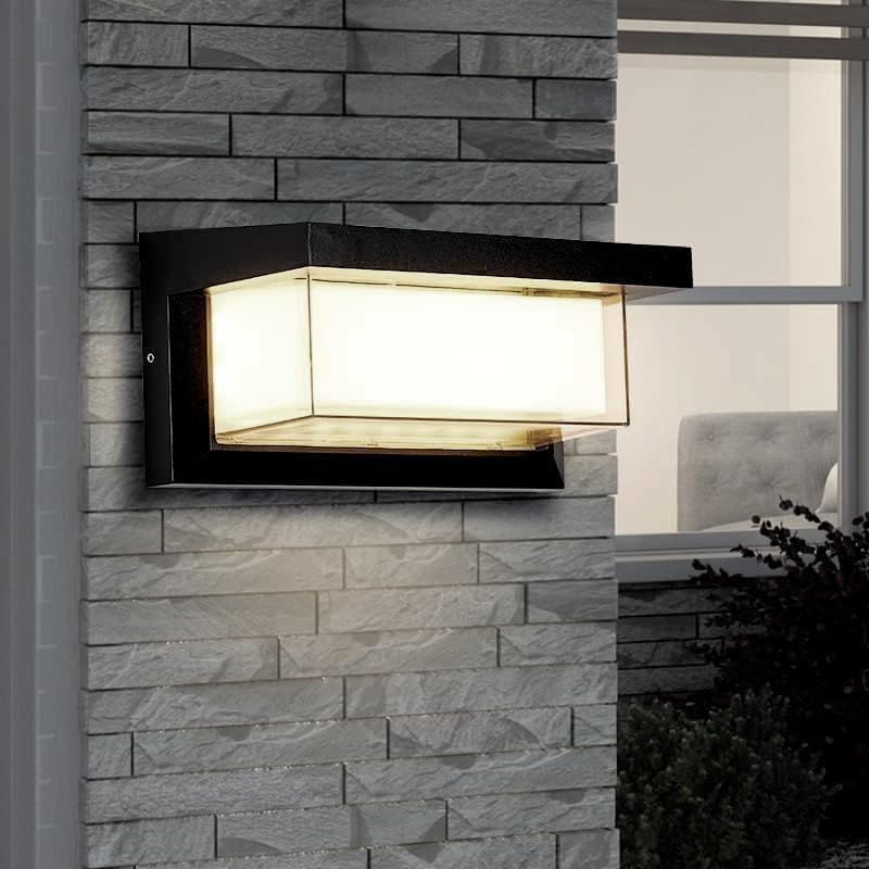 18W Modern LED Wall Light Outdoor 2Pack,3000K Warm White Waterproof Porch Patio Lights Mount Outside Fixtures,Matte Black Aluminium - Image 2