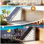 JEJOT 12 Pack Solar Step Lights Outdoor Waterproof, Solar Stair Light,Gray - Image 6