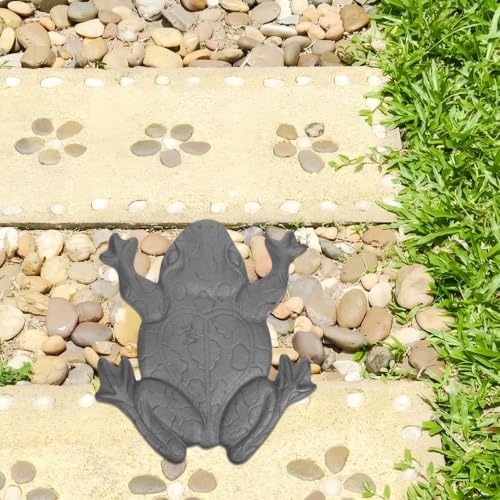 Toyvian Cast Iron Frog Stepping Stone, Garden Pathway Sculpture - Image 3