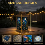 Solar Lantern Hummingbirds Under Moon Tropical Forest Garden Hanging Lantern Waterproof Solar Powered Lighting Outdoor Table Lamp for Patio Yard Memorial Gifts Grave Decorations for Cemetery - Image 5