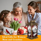 Solar Lantern Outdoor Waterproof Black White Pop Red Japanese Temple Autumn Fall Landscape Mount Maple Garden Decor LED Solar Lights Hanging/Tabletop Lamp Gifts for Women Mom for Outside Yard Patio - Image 4