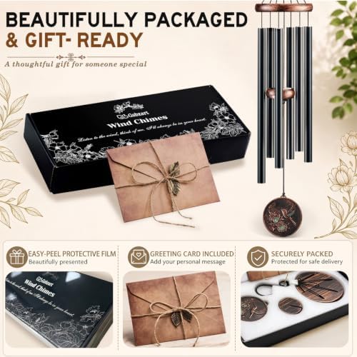 32”Hummingbird Wind Chimes for Outside, Gifts for Women Mom Grandma - Image 4