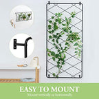 MyGift 50 x 24 Inch Wall Garden Trellis, Black Metal Climbing Plant Panel - Image 5