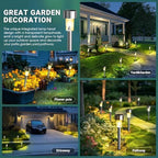 GIGALUMI Solar Lights Outdoor Waterproof, 20 Pack, Stainless Steel LED Solar Garden Lights for Patio, Lawn, Yard and Landscape,Garden Decor Patio Decor, Warm White - Image 2