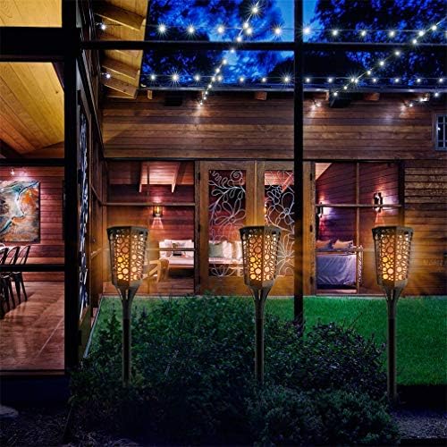 Ulalaza Solar Outdoor Lights 99 LED Flickering Flames Torch Light Waterproof Landscape Ligh Auto On/Off Path Lights - Image 5