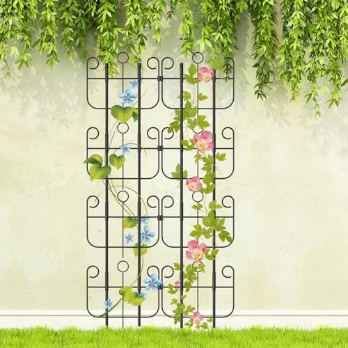 8 Pack Trellis for Climbing Plants Indoor, Expandable Heavy-Duty Metal Trellis for Potted Plants Outdoor, Flowers Vine Ivy, Sturdy Houseplant Pothos Plant Climber Support - Image 2
