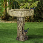 24.4" H Trunk Shape Birdbaths for Outdoors, 24.4" H * 18" Φ Garden Bird Bath Statues, Outdoor Decor for Garden, Patio, Yard, Deck - Image 6
