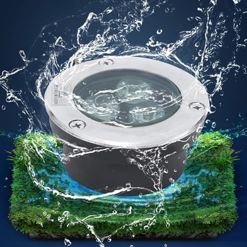 Ultra Thin Walkover Lights Terrace Garden 3W LED Buried Light IP68 Waterproof 304 Stainless Steel for Lawn, Swimming Pool, Pong Lighting(Red,24V) - Image 5