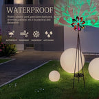 69" Metal Wind Spinners Outdoor with Plant Rack,3 Legs Colorful Windmill - Image 5