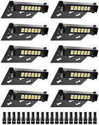 3W Retaining Wall Lights,4 inch Small Size LED Hardscape Lighting Low Voltage Landscape Lights,12V 24V Step Lights Outdoor,Waterproof 3000K Soft White Walls Stairs Lighting(10-Pack+Connectors) by DOREIO