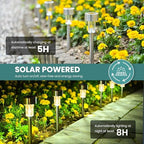 GIGALUMI 24 Pack Solar Lights Outdoor Waterproof, Stainless Steel - Image 6