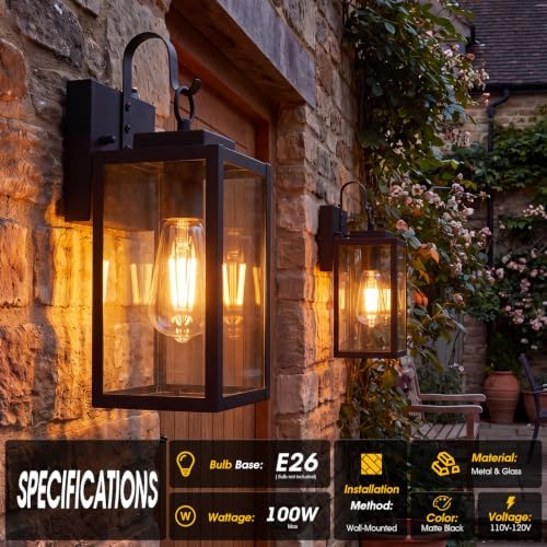 15" Dusk to Dawn Porch Light, Black Extra-Large Outdoor Wall Light - Image 6