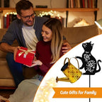 Solar Watering Can Lights, Cat Hanging Lantern Solar Lights Outdoor, Cat Lover Gifts for Mom Women Birthday Mother's Day Christmas, Waterproof Garden Decor Outside Patio Yard Pathway Backyard - Image 6