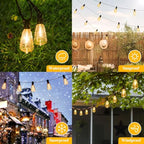 Brightever 150FT Outdoor String Lights 77 Bulbs, 2200K Amber Lights - Image 6
