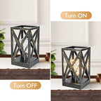 WINGBO 2 Pack Retro Battery Powered Table Lamps, Battery Operated Cordless Lamp Set, Portable Nightlight Decorative Light for Living Room Dining Room Bedroom Entryway Patio, Black & Gold Finish - Image 3