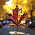 Autumn Maple Leaf Acrylic Suncatcher by AVAGAN