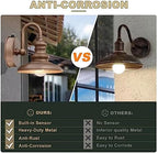 LONEDRUID Dusk to Dawn Sensor Rustic Outdoor Gooseneck Barn Light Fixture - Image 4