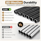 50" Extra Large Wind Chimes for Outside Deep Tone, 6 Extra-Thick Aluminum Tubes for Lasting Resonance, Big Outdoor Wind Chime for Garden Patio Decor, Relaxing Gift for Mom Dad Men Neighbors, Black - Image 5