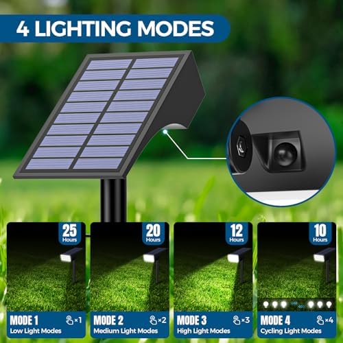 Solar Lights Outdoor Waterproof IP65, Landscape Lights, 2 Pack, Cool White - Image 5