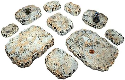 Handmade Stone Gray Rock Stacking Modular Hills Set - Handmade Terrain for Tabletop War Games and TTRPGs - Image 2