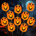 BRIGHTDECK Halloween Solar Pathway Lights Outdoor, LED Decor, Light Up Solar Stake Lights for Holiday, Halloween, Walkway, Sidewalk (Smile Pumpkin, 10-Pack) by BRIGHTDECK