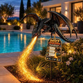 2027 New Solar Dragon Fire Garden Light, Dragon Garden Statue Stake with Breathing Fiber Optic Flame, Weatherproof Solar Outdoor Decor for Lawn, Pathway, Flower Bed & Patio，1PC by Unknown