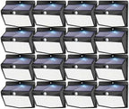 Peasur 16 Pack Solar Motion Sensor Lights Outdoor Waterproof with 3 Modes by Peasur