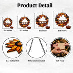 Fall Floral Wreath Acrylic Suncatcher - Image 2