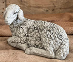 Lying Sheep Figure Realistic Lamb Yard Statue Stone Religious Figurine Ornament Decorated Sheep Statue for Garden by Unknown