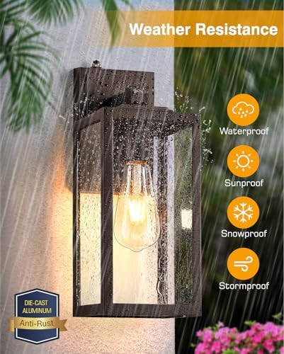 VIANIS Large Bronze Dusk to Dawn Exterior Lighting Fixtures, Waterproof - Image 5