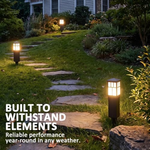 Low Voltage Bollard Path Lights Black 2 Pack - Image 3